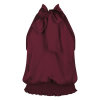 NEO NOIR - JOS DRAPY SATIN TOP | BURGUNDY NEO NOIR - JOS DRAPY SATIN TOP | BURGUNDY