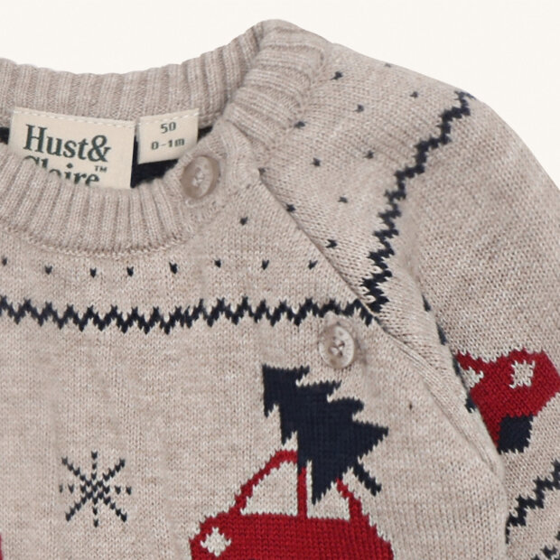 HUST AND CLAIRE - MANLY NORDIC KNITWEAR | BEIGE MELANGE