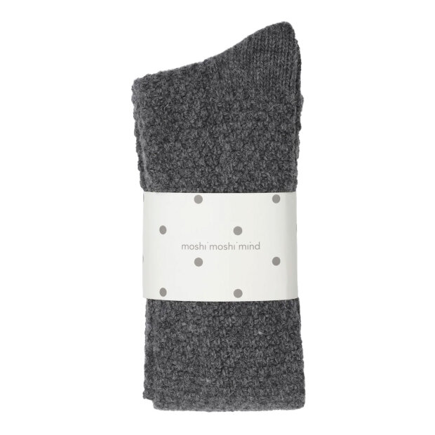 MOSHI MOSHI MIND - PEARLY SOCKS | CHARCOAL MELANGE