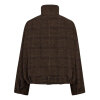 CO COUTURE - OLVA CHECK BALLOON JACKET | DARK BROWN CO COUTURE - OLVA CHECK BALLOON JACKET | DARK BROWN