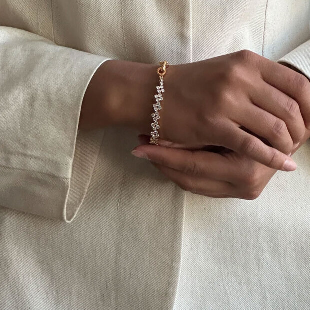 PICO - CLAIRE CRYSTAL BRACELET | FG/CLEAR