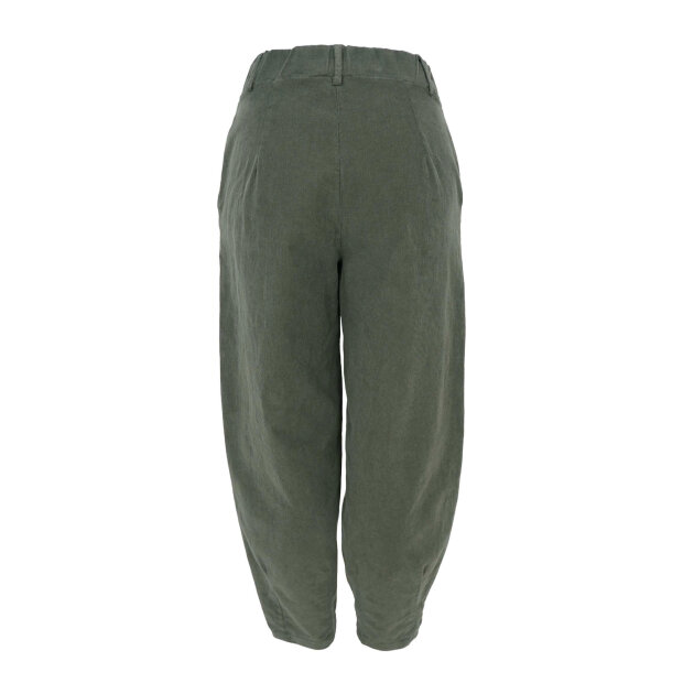 BLACK COLOUR - MEMPHIS BARREL PANTS | ARMY