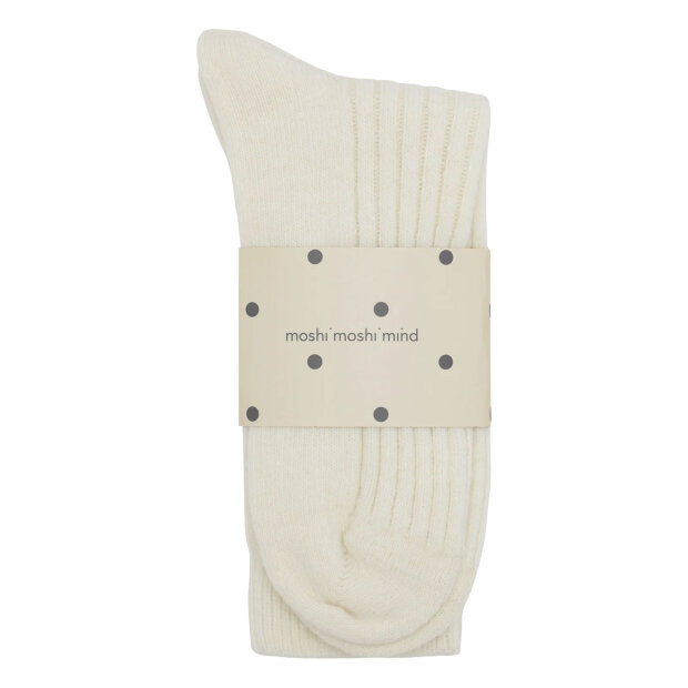 MOSHI MOSHI MIND - COZY RIB SOCKS | ECRU