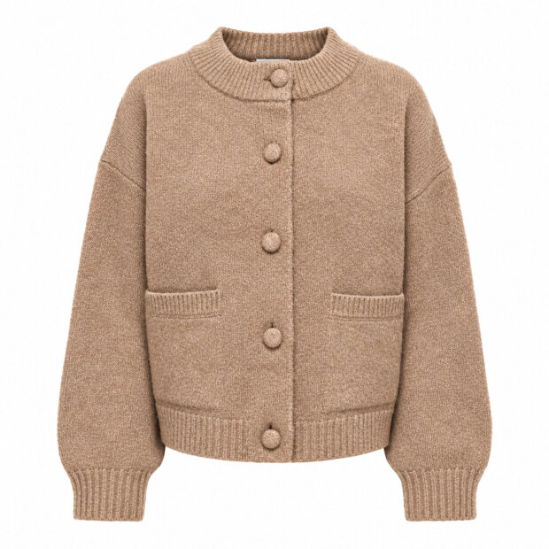 JDY - KIMIE LIFE L/S ON JACKET CARDIGAN | CAMEL