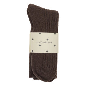 MOSHI MOSHI MIND - COZY RIB SOCKS | BROWN MELANGE