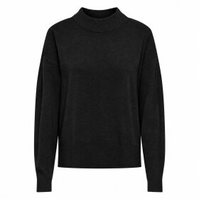 JDY - AMORE L/S HN SLIT PULLOVER | BLACK