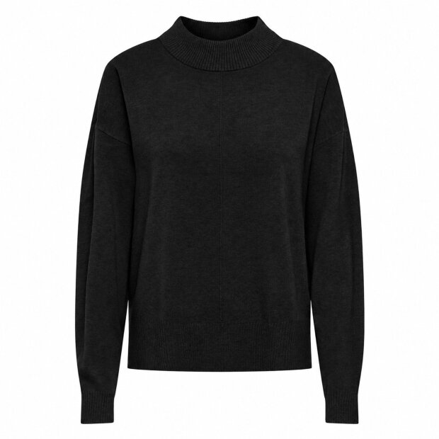 JDY - AMORE L/S HN SLIT PULLOVER | BLACK