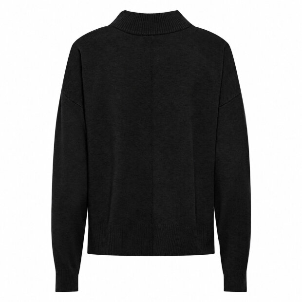 JDY - AMORE L/S HN SLIT PULLOVER | BLACK