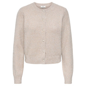 JDY - NADINA L/S GLITTER CARDIGAN | BEIGE
