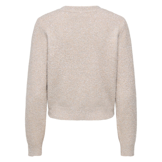 JDY - NADINA L/S GLITTER CARDIGAN | BEIGE