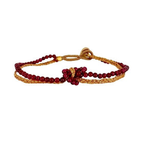 IBU JEWELS - LULU EDDY BRACELET | BROWN GARNET
