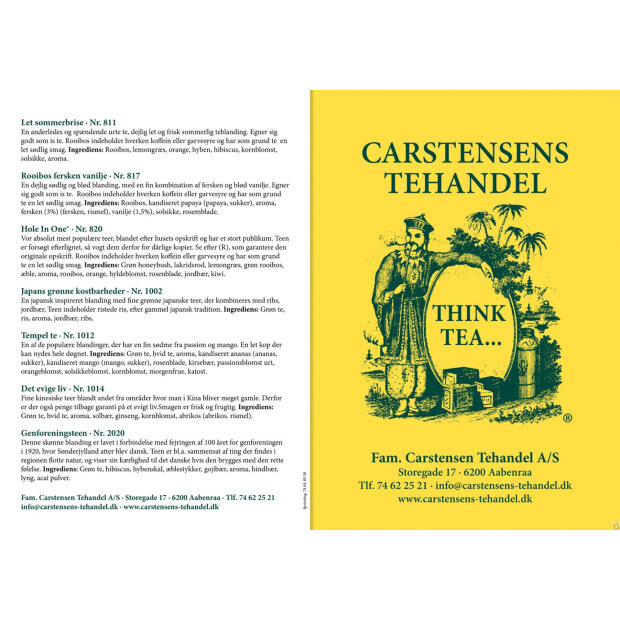 CARSTENSENS TEHANDEL - TE JULEKALENDER 2X24 BREVE