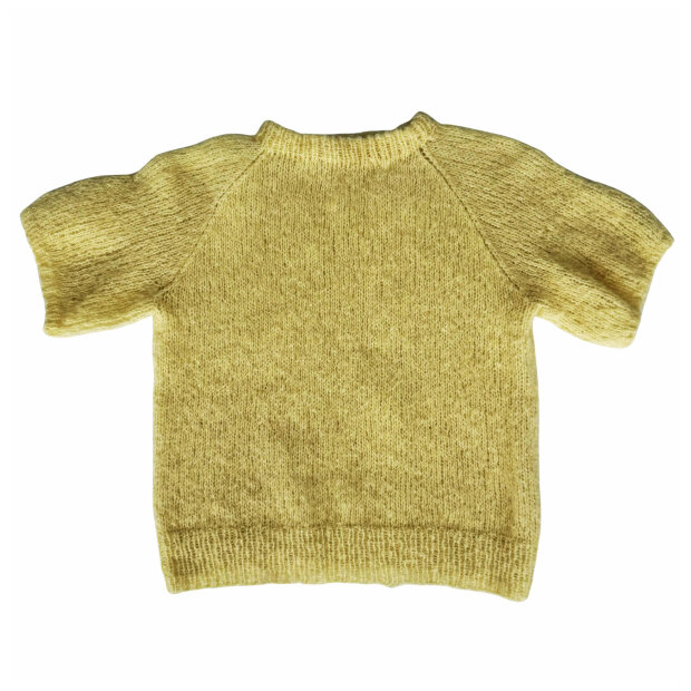 COFFEE BEANIES - IDA KNIT SHORT SLEEVE FLUFFY | BUTTER YELLOW