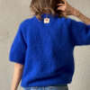 COFFEE BEANIES - IDA KNIT SHORT SLEEVE FLUFFY | COBOLT BLUE COFFEE BEANIES - IDA KNIT SHORT SLEEVE FLUFFY | COBOLT BLUE
