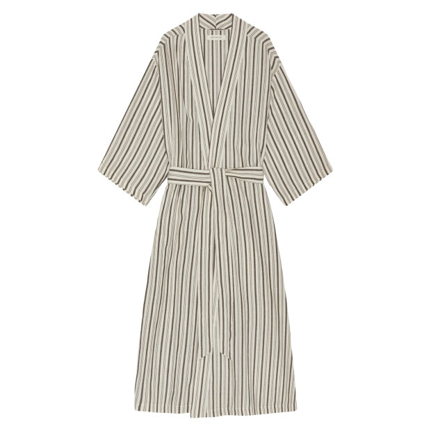 MOSHI MOSHI MIND - LUNE ROBE STRIPE | ECRU/BROWN
