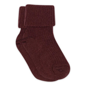 MP STRØMPER - WOOL RIB BABY SOCKS | GRAPE SKIN