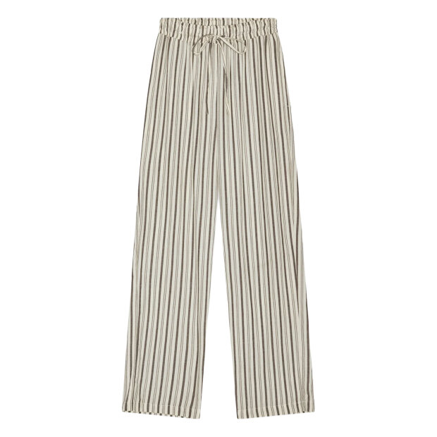 MOSHI MOSHI MIND - MOON PANTS STRIPE | ECRU/BROWN