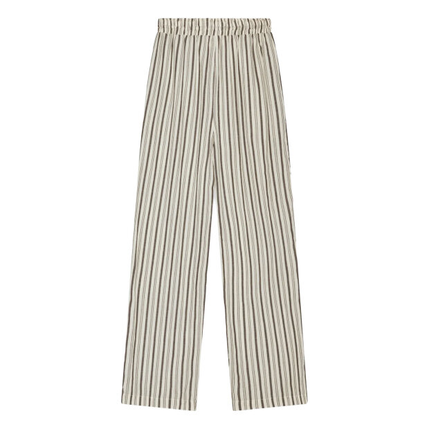 MOSHI MOSHI MIND - MOON PANTS STRIPE | ECRU/BROWN
