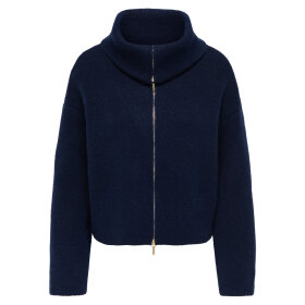 JDY - ZELINA L/S 2 WAY ZIP CARDIGAN | NAVY BLAZER