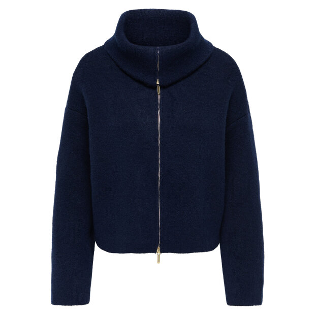 JDY - ZELINA L/S 2 WAY ZIP CARDIGAN | NAVY BLAZER