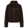 JDY - ZELINA L/S 2 WAY ZIP CARDIGAN | CHOCOLATE TORTE