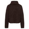 JDY - ZELINA L/S 2 WAY ZIP CARDIGAN | CHOCOLATE TORTE