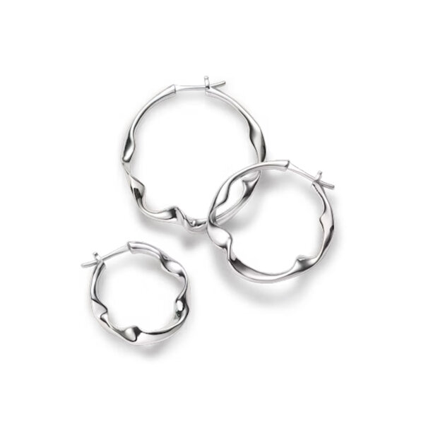 MARIA BLACK - DRIFT HOOP LARGE | SØLV