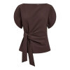 CO COUTURE - ACILE PLEAT SS BLOUSE | BROWN CO COUTURE - ACILE PLEAT SS BLOUSE | BROWN