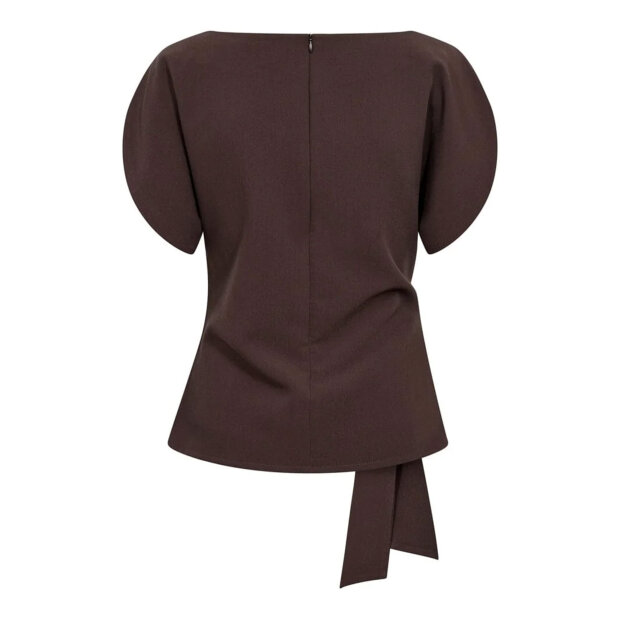 CO COUTURE - ACILE PLEAT SS BLOUSE | BROWN