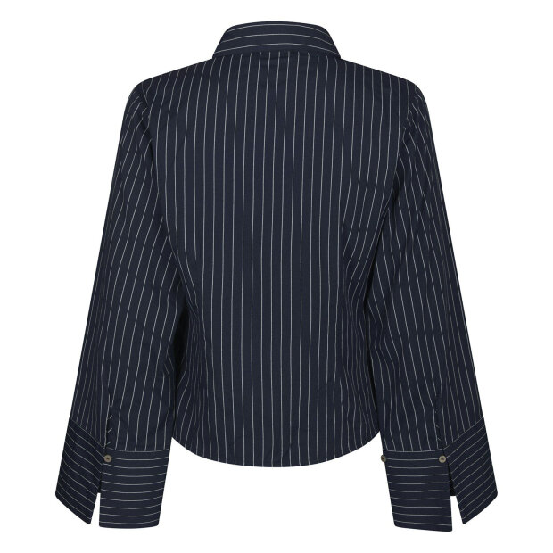NEO NOIR - FENLI SLIM STRIPE SHIRT | NAVY