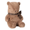 MAILEG - TEDDY PLUSH BAMSE, STOR | MØRK MUSHROOM