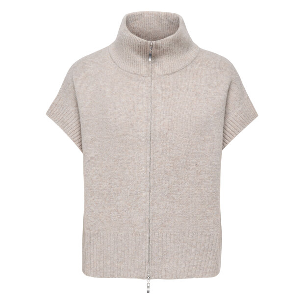 JDY - LEA S/L HN 2WAY ZIP VEST | NATURAL MELANGE