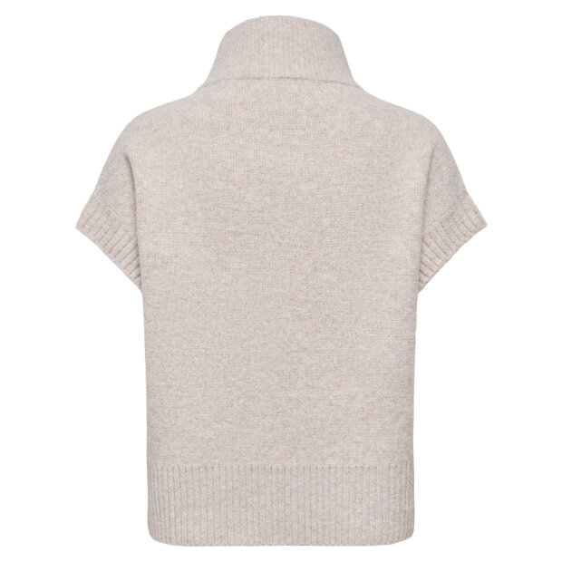 JDY - LEA S/L HN 2WAY ZIP VEST | NATURAL MELANGE