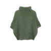BLACK COLOUR - BJOERK ROLL NECK PONCHO | ARMY BLACK COLOUR - BJOERK ROLL NECK PONCHO | ARMY
