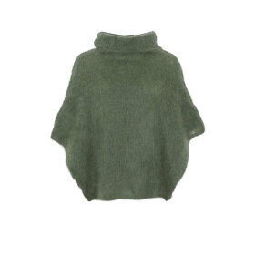 BLACK COLOUR - BJOERK ROLL NECK PONCHO | ARMY