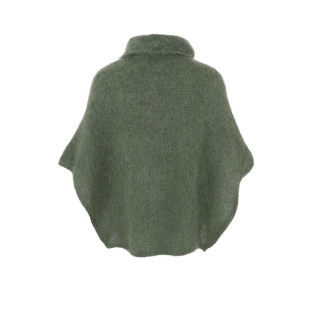 BLACK COLOUR - BJOERK ROLL NECK PONCHO | ARMY
