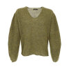 BLACK COLOUR - DELL LS V-NECK JUMPER | DK. LIME BLACK COLOUR - DELL LS V-NECK JUMPER | DK. LIME