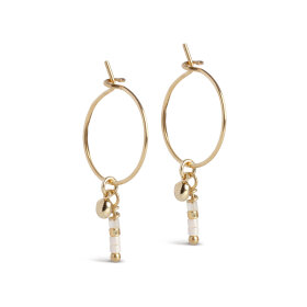 ENAMEL COPENHAGEN - PETRA DANGLE HOOPS | DAISY