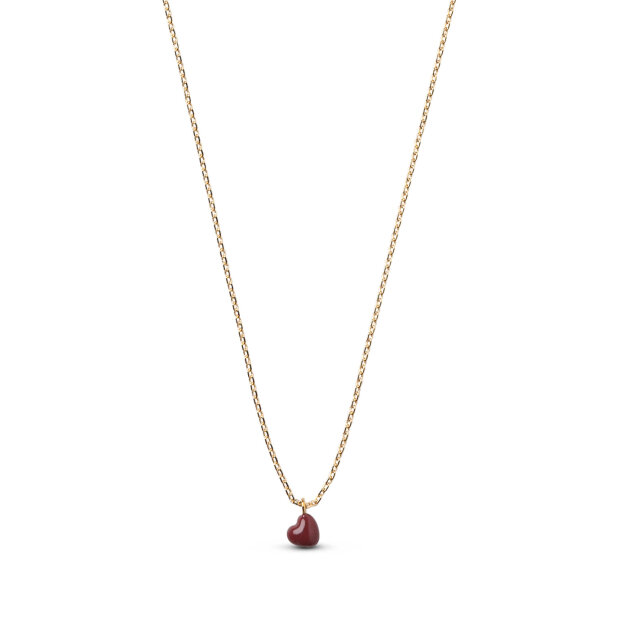 ENAMEL COPENHAGEN - GRAND AMORE NECKLACE | BORDEAUX
