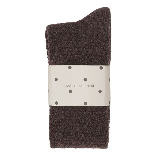 MOSHI MOSHI MIND - PEARLY SOCKS | BROWN MELANGE