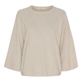 BTF CPH - MONICA PURE CASHMERE PULLOVER | OATMEAL MELANGE