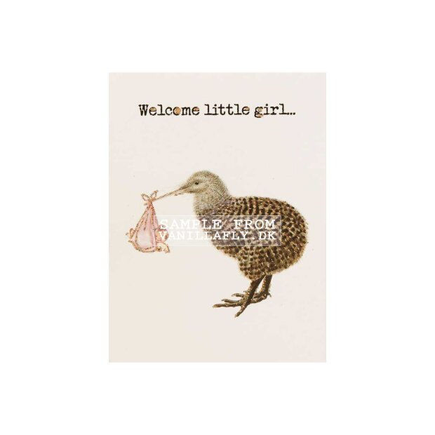 VANILLA FLY - GREETING CARD | WELCOME LITTLE GIRL