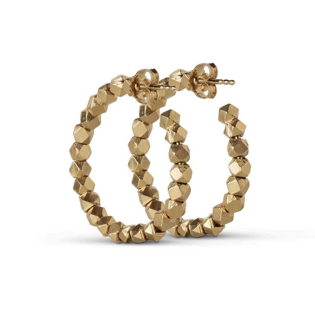 CHUNKY BEAD CREOLE ØRERINGE | FORGYLDT