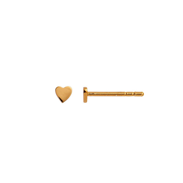 STINE A - PETIT LOVE HEART ØRERING | FORGYLDT