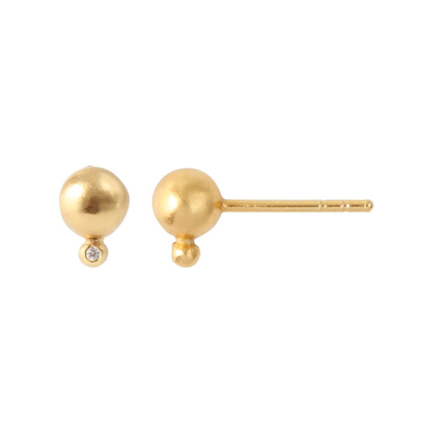 BALLOON WITH ZIRCON EARRING PIECE 1PC | FORGYLDT