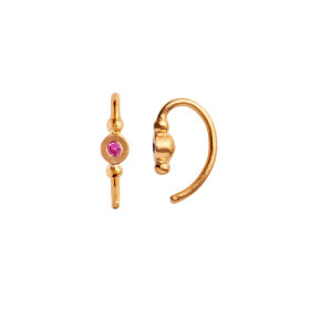 STINE A - PETIT BON-BON PINK ZIRCON EARRING PIECE 1PC | FORGYLDT