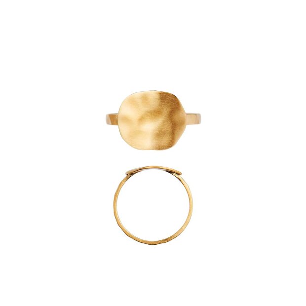 STINE A - HAMMERED COIN RING| FORGYLDT