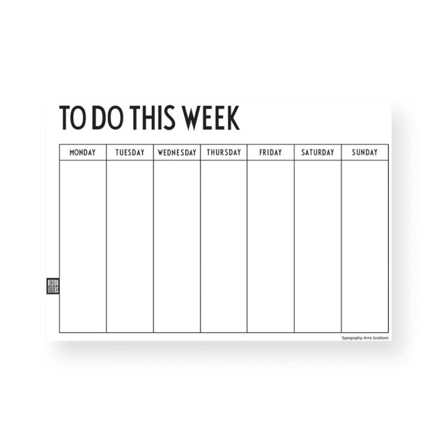 DESIGN LETTERS - WEEKLY PLANNER A4