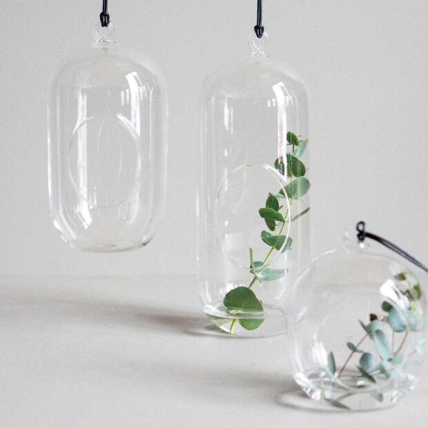 DBKD - HANGING GLASS VASER SMALL | CLEAR