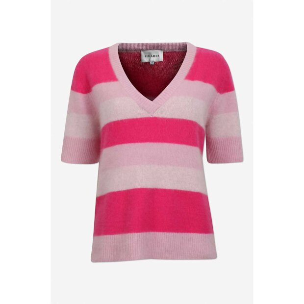 SIX AMES - LUCIE STRIPES SWEATER | CARNIVAL